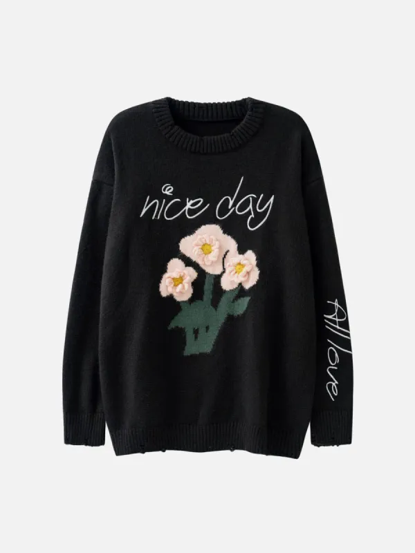 Aelfric Eden Three-Dimensional Flowers Sweater sold by Aelfric Eden