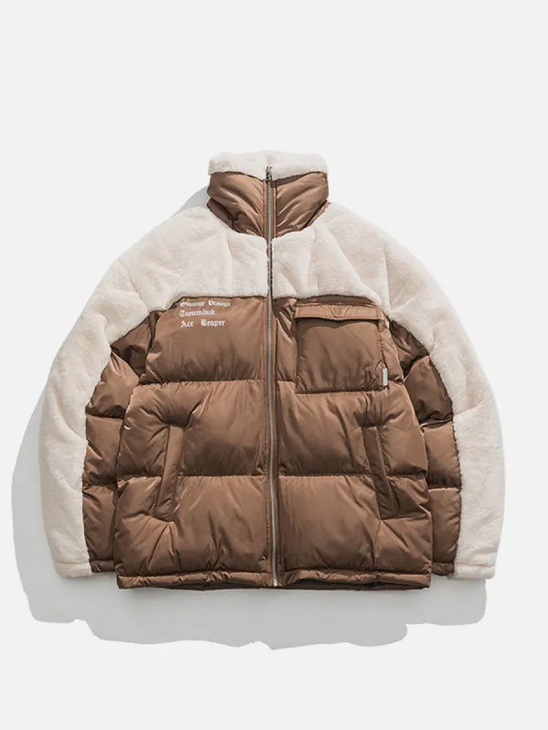 Aelfric Eden Patchwork Pockets Sherpa Coat sold by Aelfric Eden