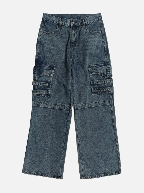 Aelfric Eden Ribbon Multi Pocket Straight-Leg Jeans sold by Aelfric Eden