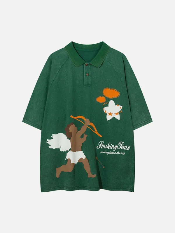 Cupid Print Heart Elements Tee sold by Aelfric Eden