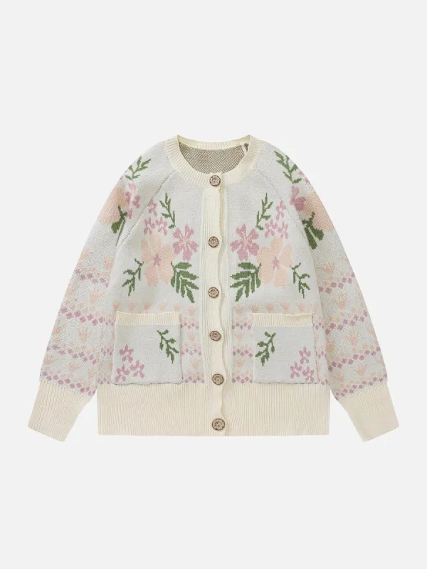 Aelfric Eden Flower Embroidery Patchwork Cardigan sold by Aelfric Eden