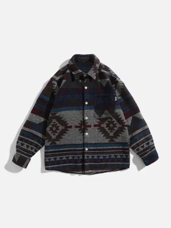 Aelfric Eden Pocket Vintage Print Shacket sold by Aelfric Eden
