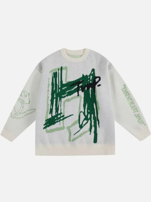 Aelfric Eden Abstract Line Design Sweater sold by Aelfric Eden