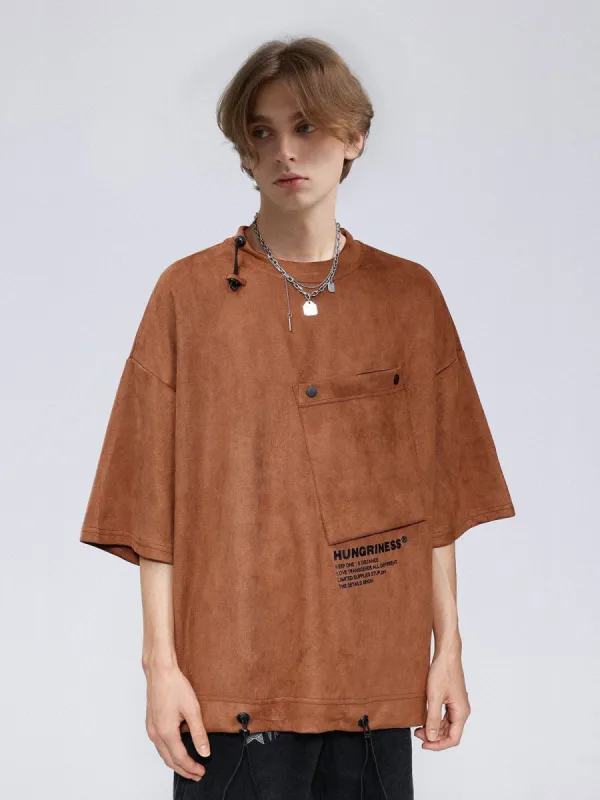 Aelfric Eden Solid Slant Pocket Suede Tee sold by Aelfric Eden