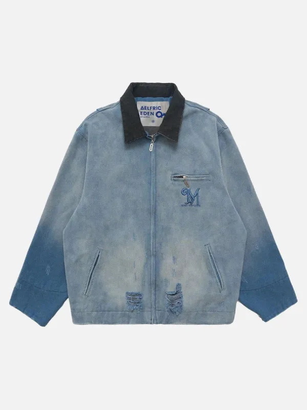 Aelfric Eden Distressed Washed Jacket sold by Aelfric Eden