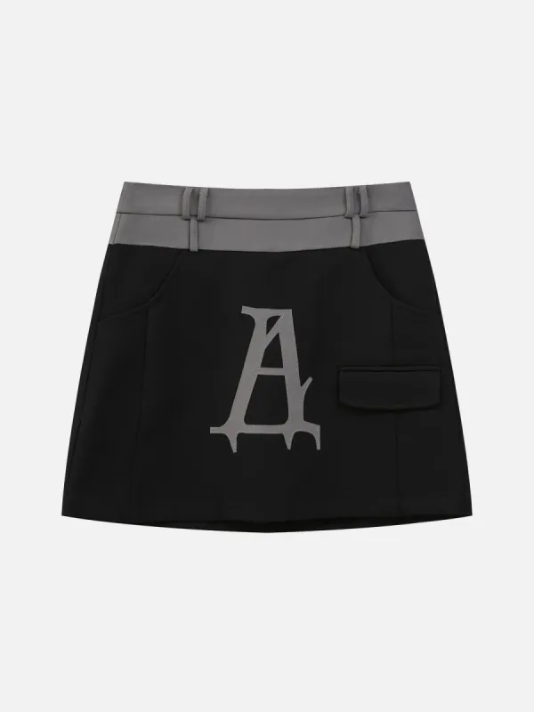 A Print Polyester-Cotton Composite Miniskirt sold by Aelfric Eden