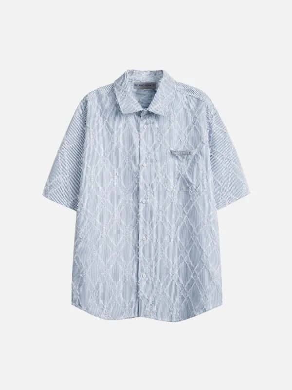 Aelfric Eden Tassels Stripes Short Sleeve Shirt sold by Aelfric Eden