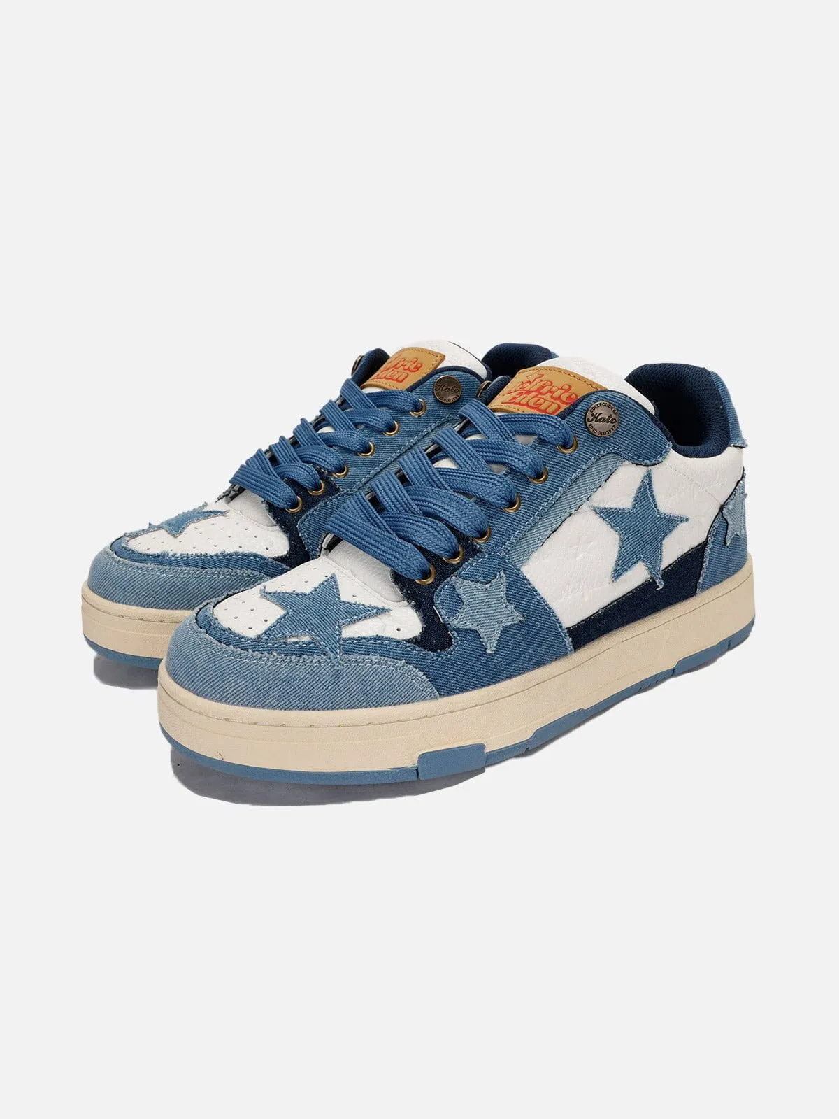 Starry Climb Stars Casual All-Match Denim Skate Shoes sold by Aelfric Eden product image thumbnail 2
