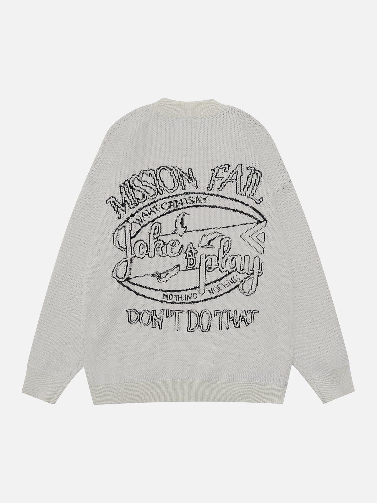 Aelfric Eden Clashing Monogram Embroidery Sweater sold by Aelfric Eden product image thumbnail 4