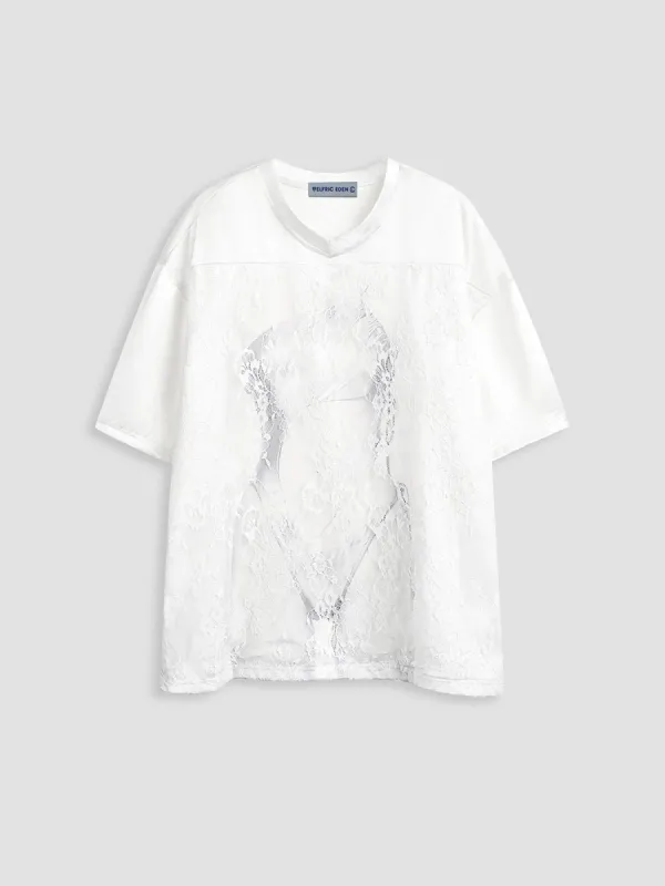 Aelfric Eden Lace Patchwork Tee sold by Aelfric Eden