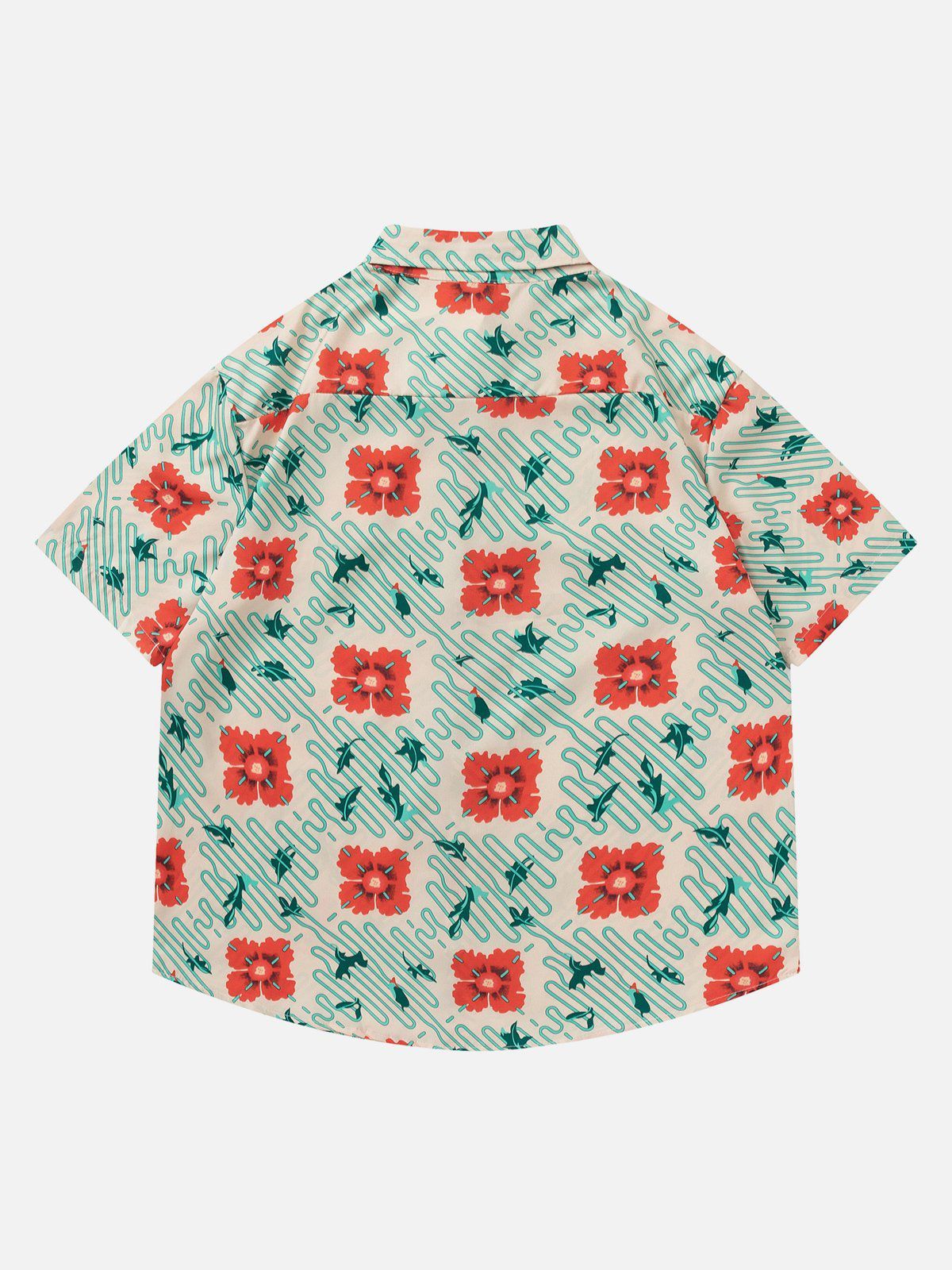 The Vitality Of Spring Flower Element Print Short Sleeve Shirts sold by Aelfric Eden product image thumbnail 2
