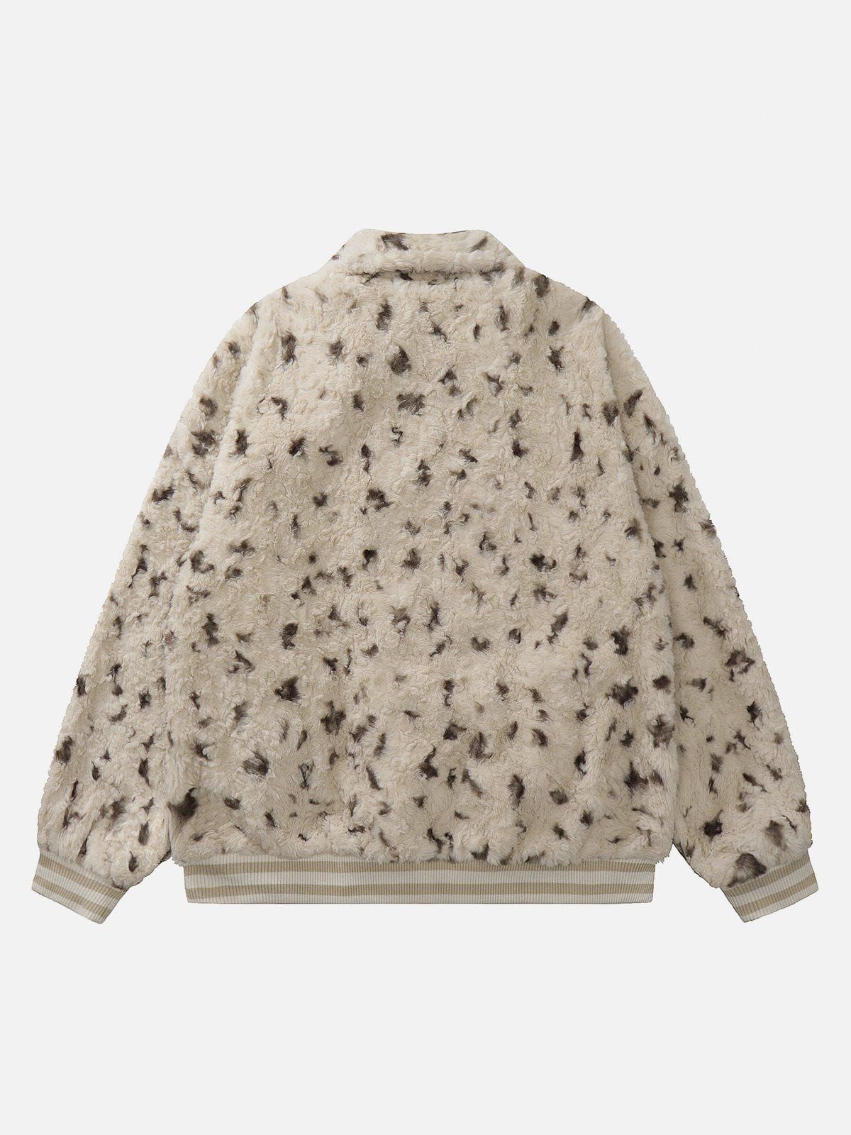 Aelfric Eden Buckle Leopard Print Sherpa Coat sold by Aelfric Eden product image thumbnail 3