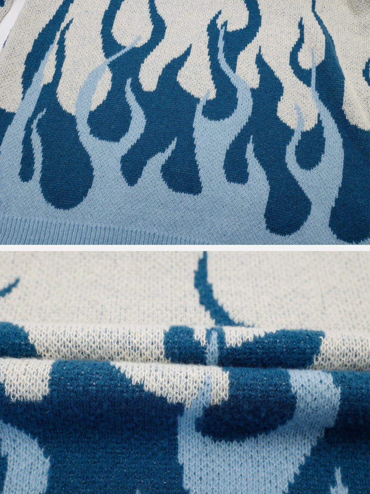 Aelfric Eden Color Blocking Flame Design Sweater sold by Aelfric Eden product image thumbnail 5