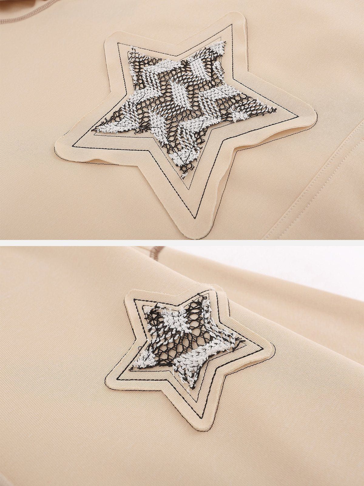 Aelfric Eden Applique Embroidery Mesh Star Hoodie sold by Aelfric Eden product image thumbnail 4