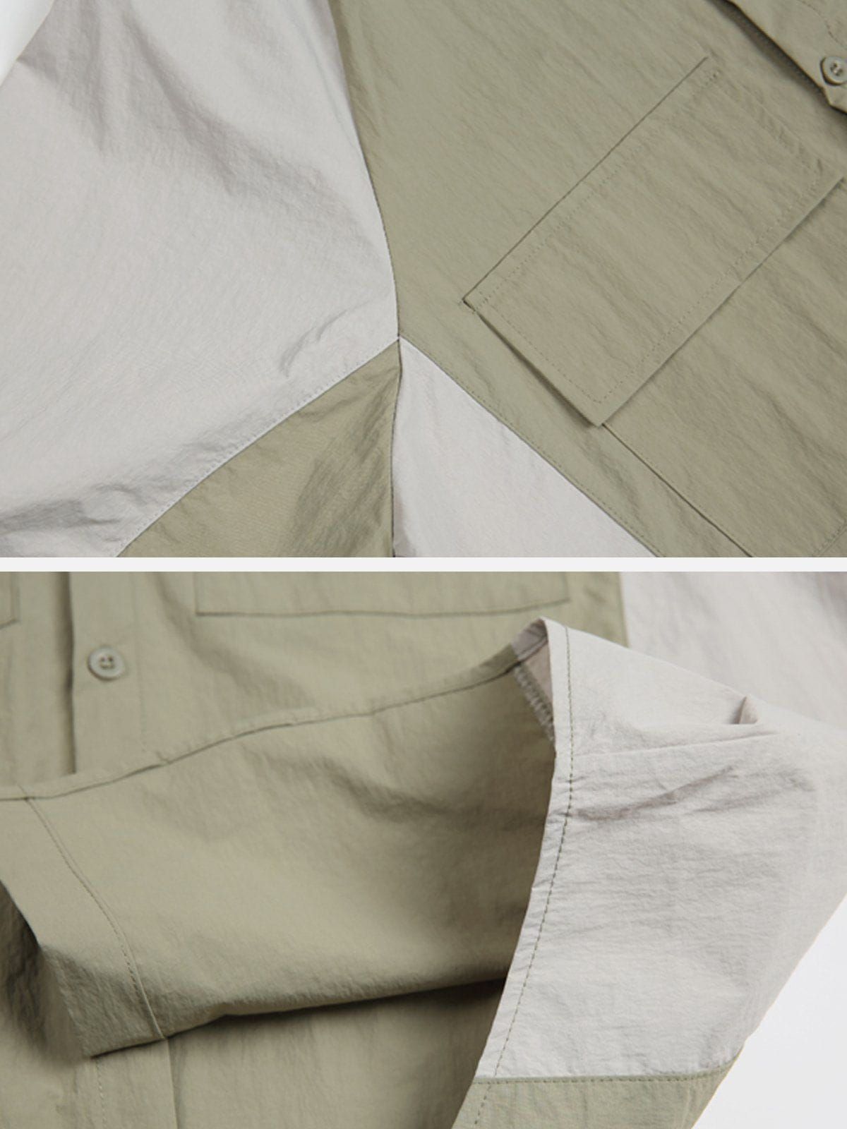 Aelfric Eden Patchwork Color Blocking Short Sleeve Shirts sold by Aelfric Eden product image thumbnail 5