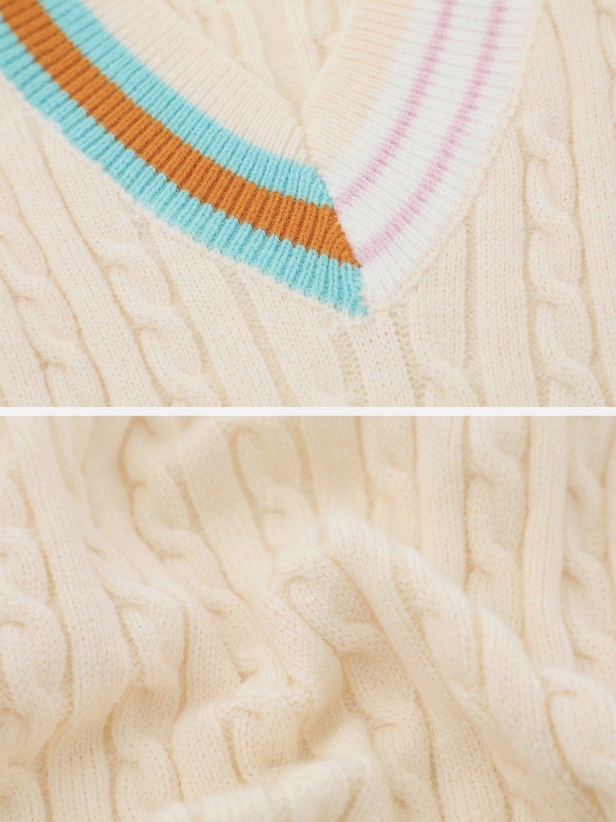 Aelfric Eden V-neck Knit College Style Sweater Vest sold by Aelfric Eden product image thumbnail 5