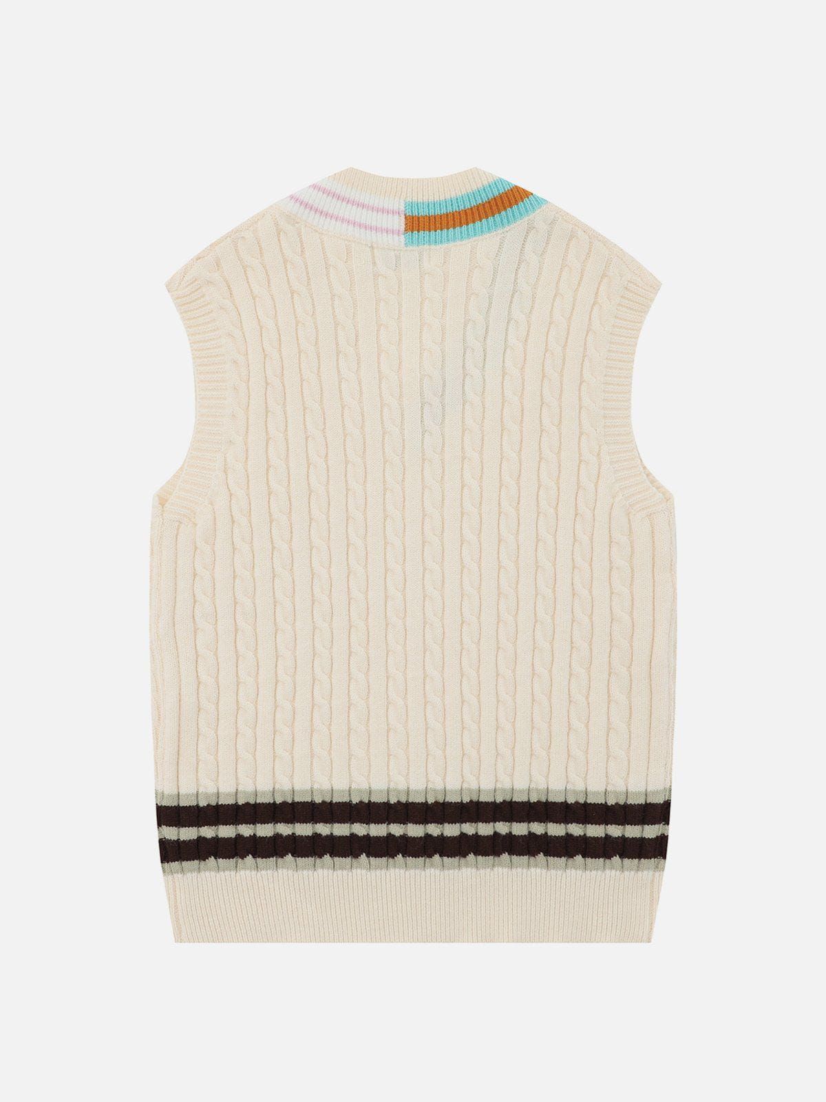 Aelfric Eden V-neck Knit College Style Sweater Vest sold by Aelfric Eden product image thumbnail 4