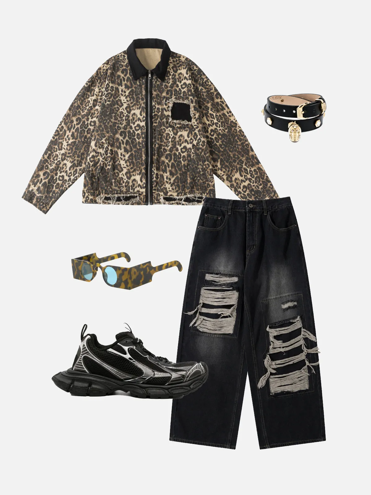 Aelfric Eden Distressed Leopard Jacket sold by Aelfric Eden product image thumbnail 2