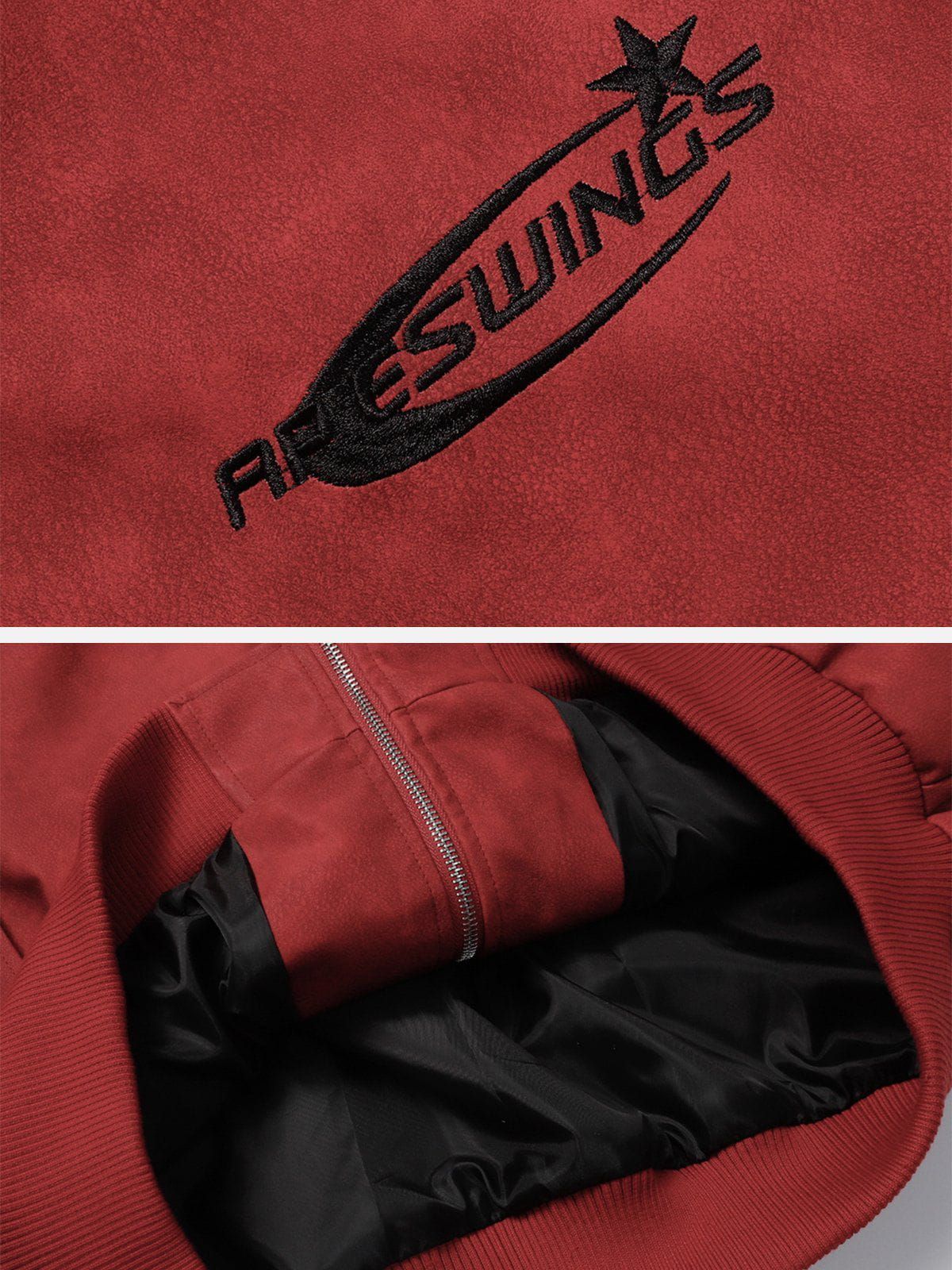 Aelfric Eden Star Embroidery Leather Jacket sold by Aelfric Eden product image thumbnail 4