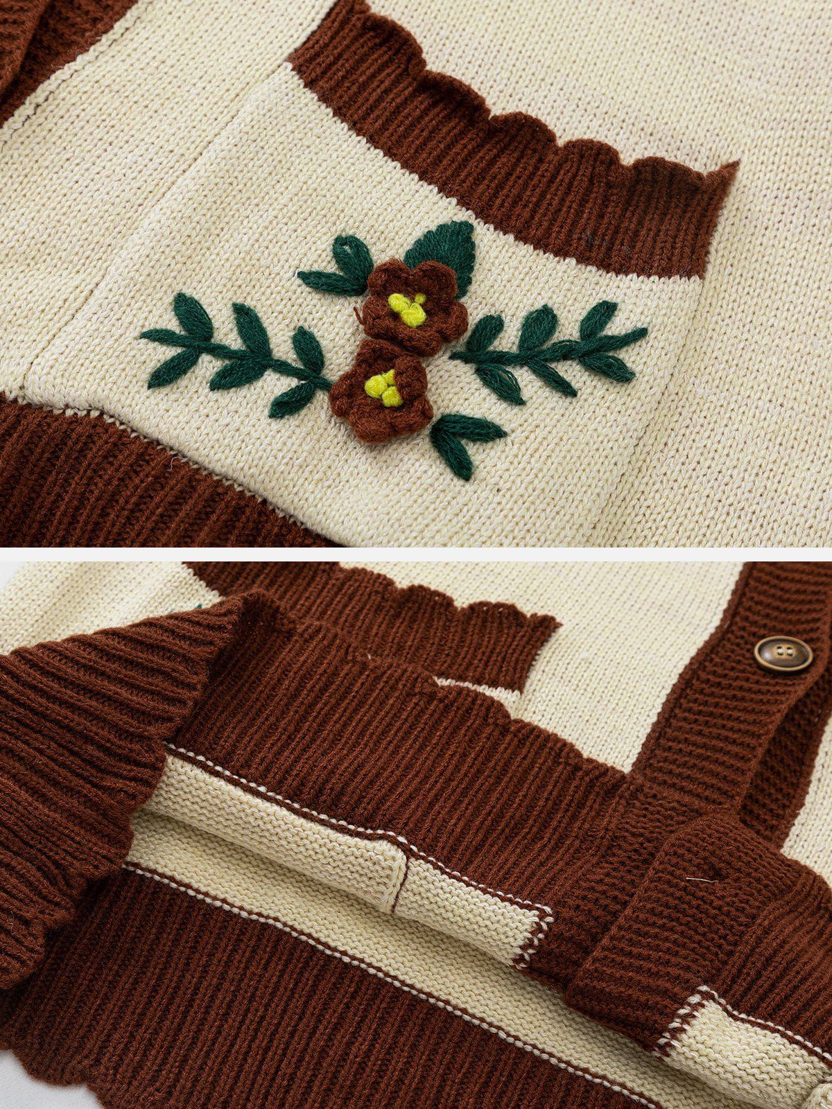 Aelfric Eden Embroidery Color Blocking Cardigan sold by Aelfric Eden product image thumbnail 4