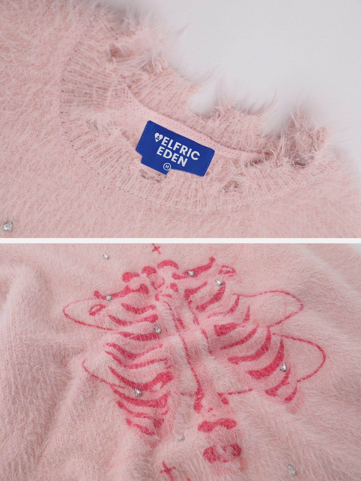 Aelfric Eden Skull Faux Mink Sweater sold by Aelfric Eden product image thumbnail 4