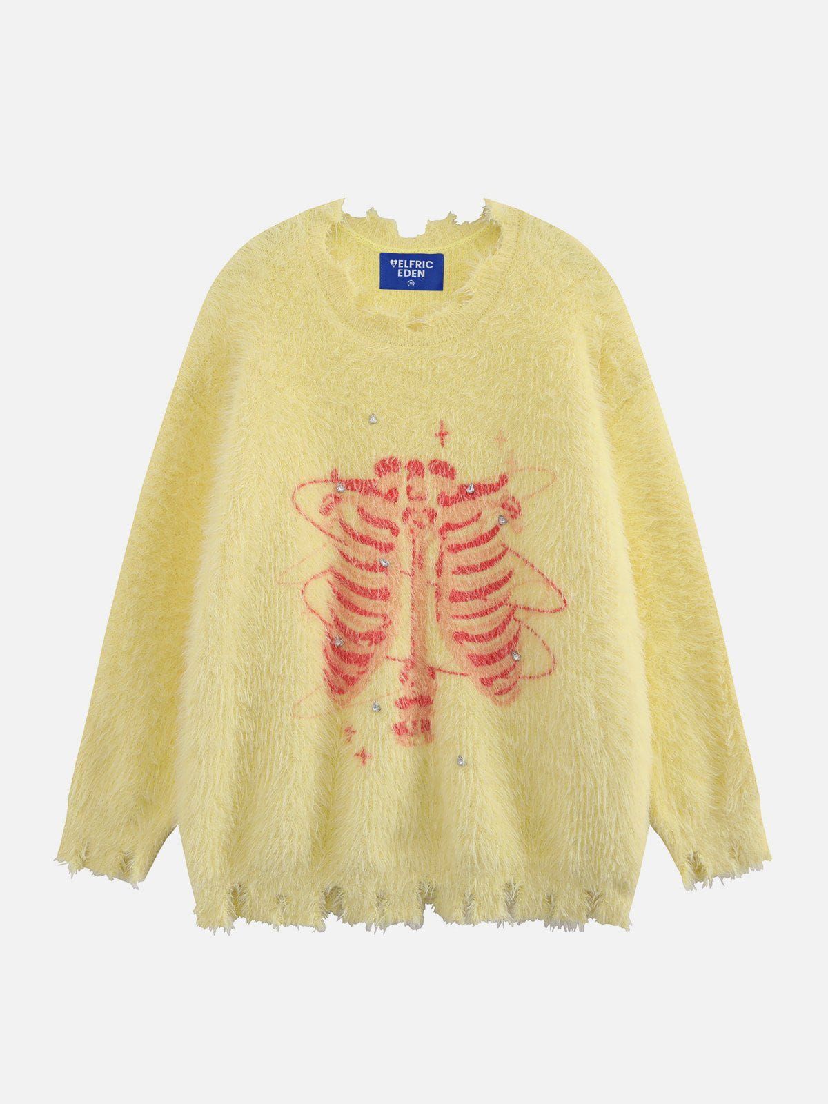 Aelfric Eden Skull Faux Mink Sweater sold by Aelfric Eden product image thumbnail 2