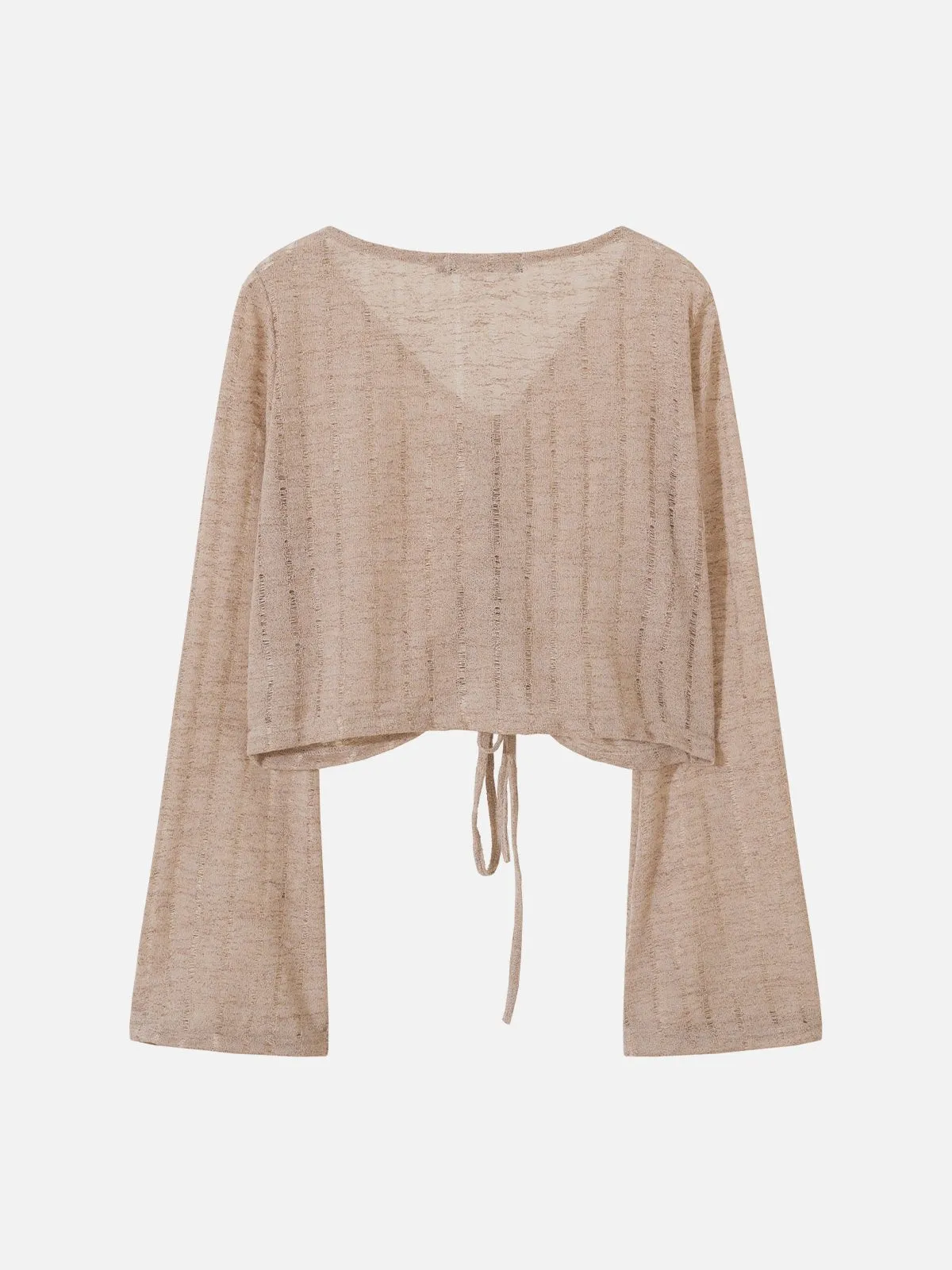 Aelfric Eden Drawstring Distressed Long Sleeve Tee sold by Aelfric Eden product image thumbnail 2