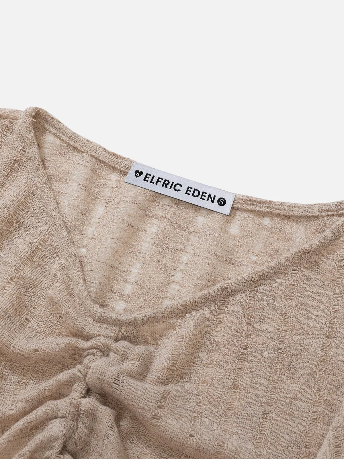 Aelfric Eden Drawstring Distressed Long Sleeve Tee sold by Aelfric Eden product image thumbnail 4