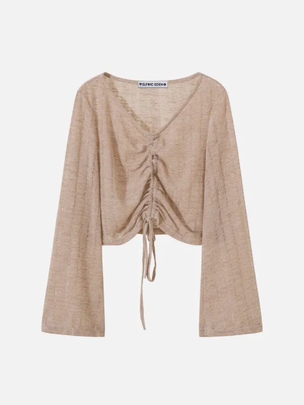 Aelfric Eden Drawstring Distressed Long Sleeve Tee sold by Aelfric Eden