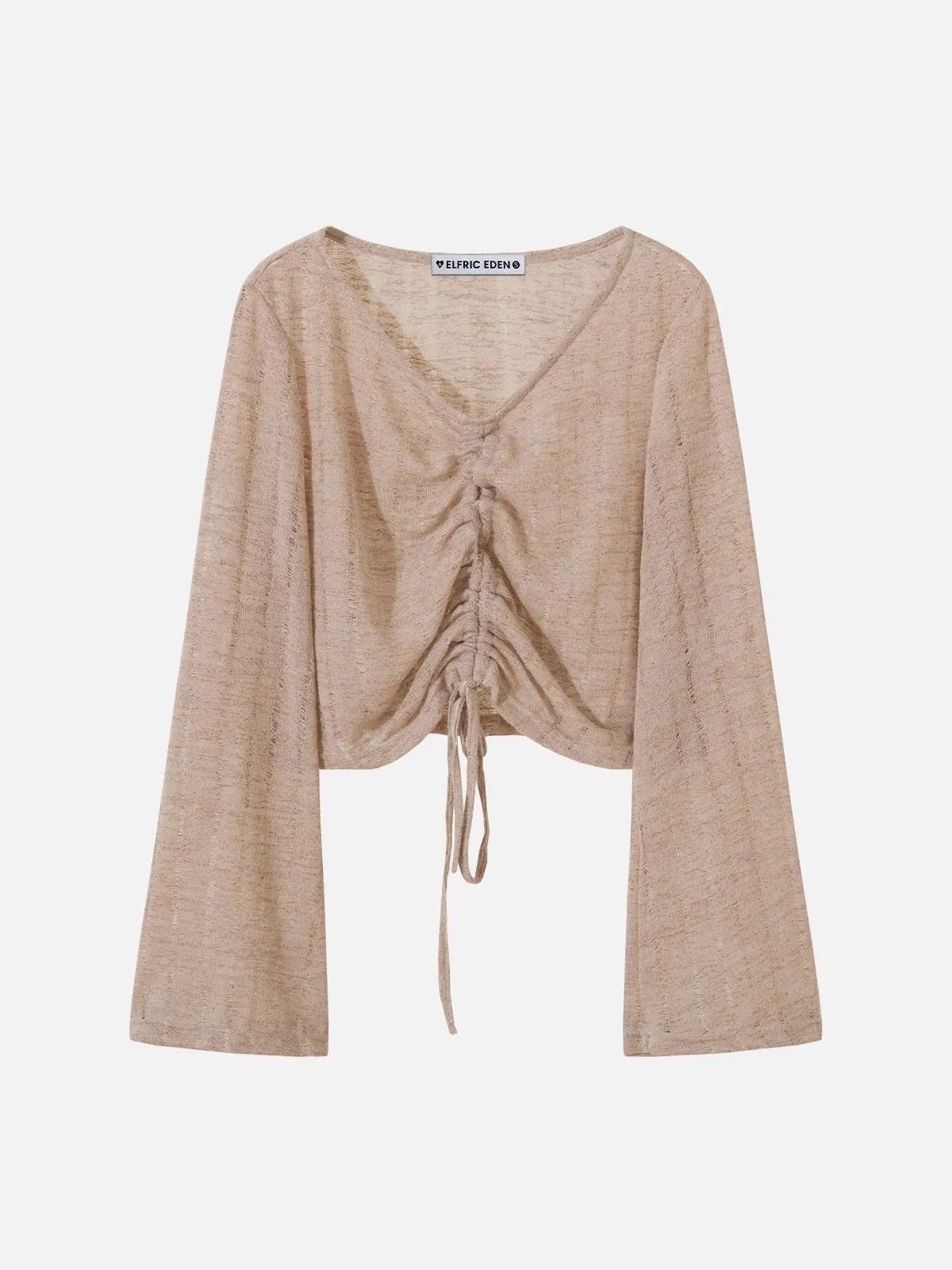 Aelfric Eden Drawstring Distressed Long Sleeve Tee sold by Aelfric Eden