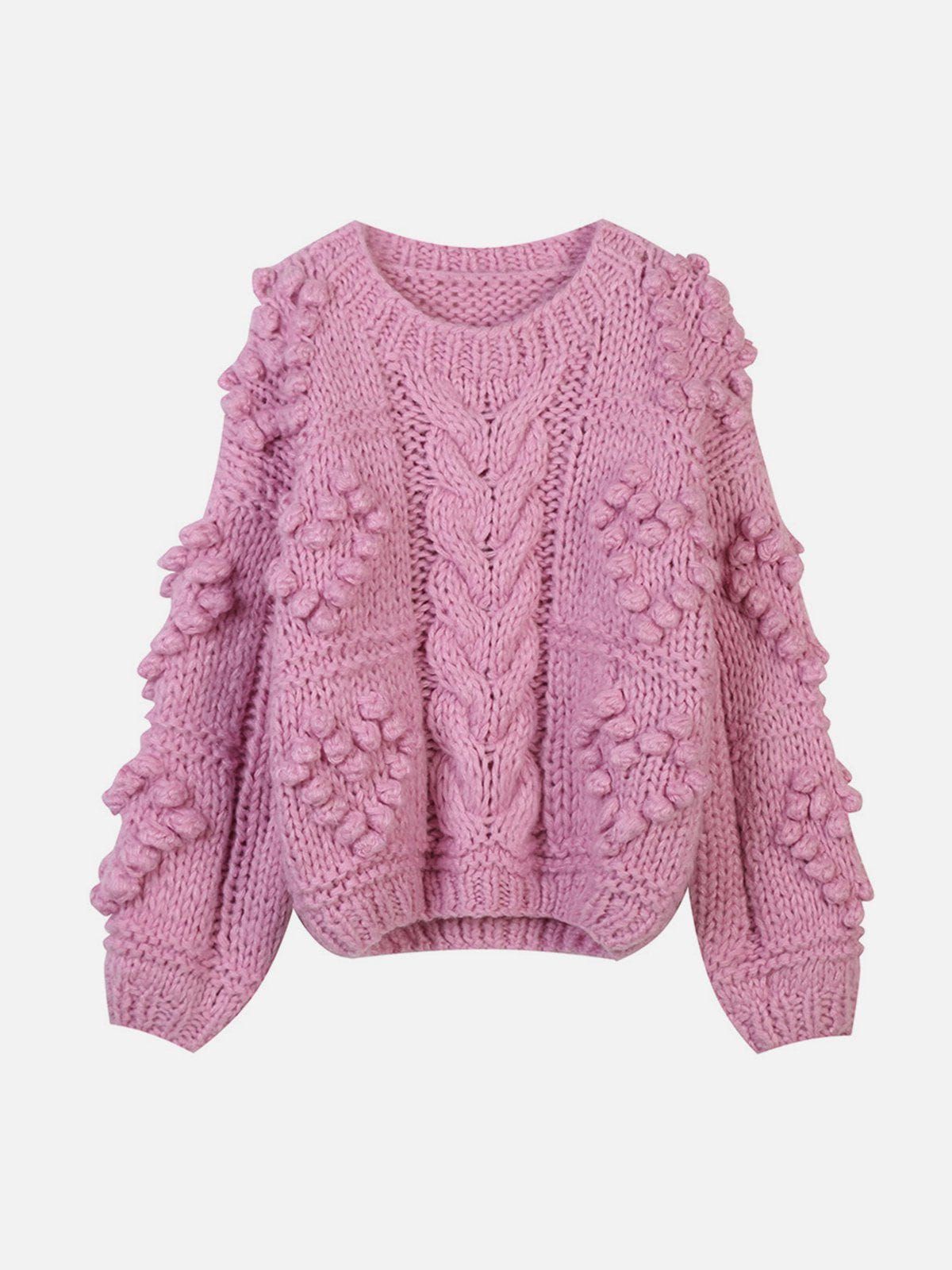 3D Heart-Shape Manual Knit Sweater sold by Aelfric Eden product image thumbnail 3