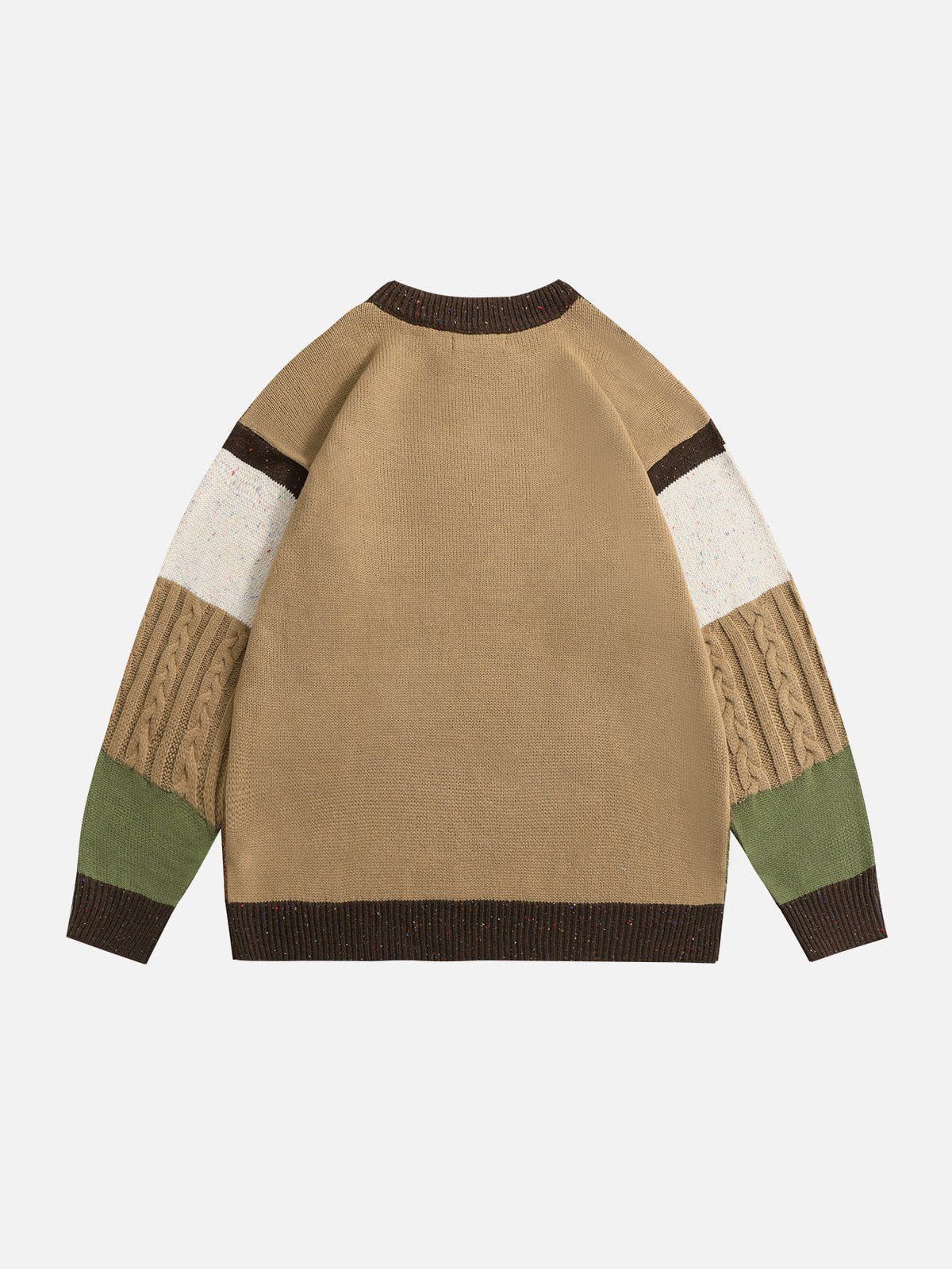 Aelfric Eden Vintage Contrast Patchwork Sweater sold by Aelfric Eden product image thumbnail 2