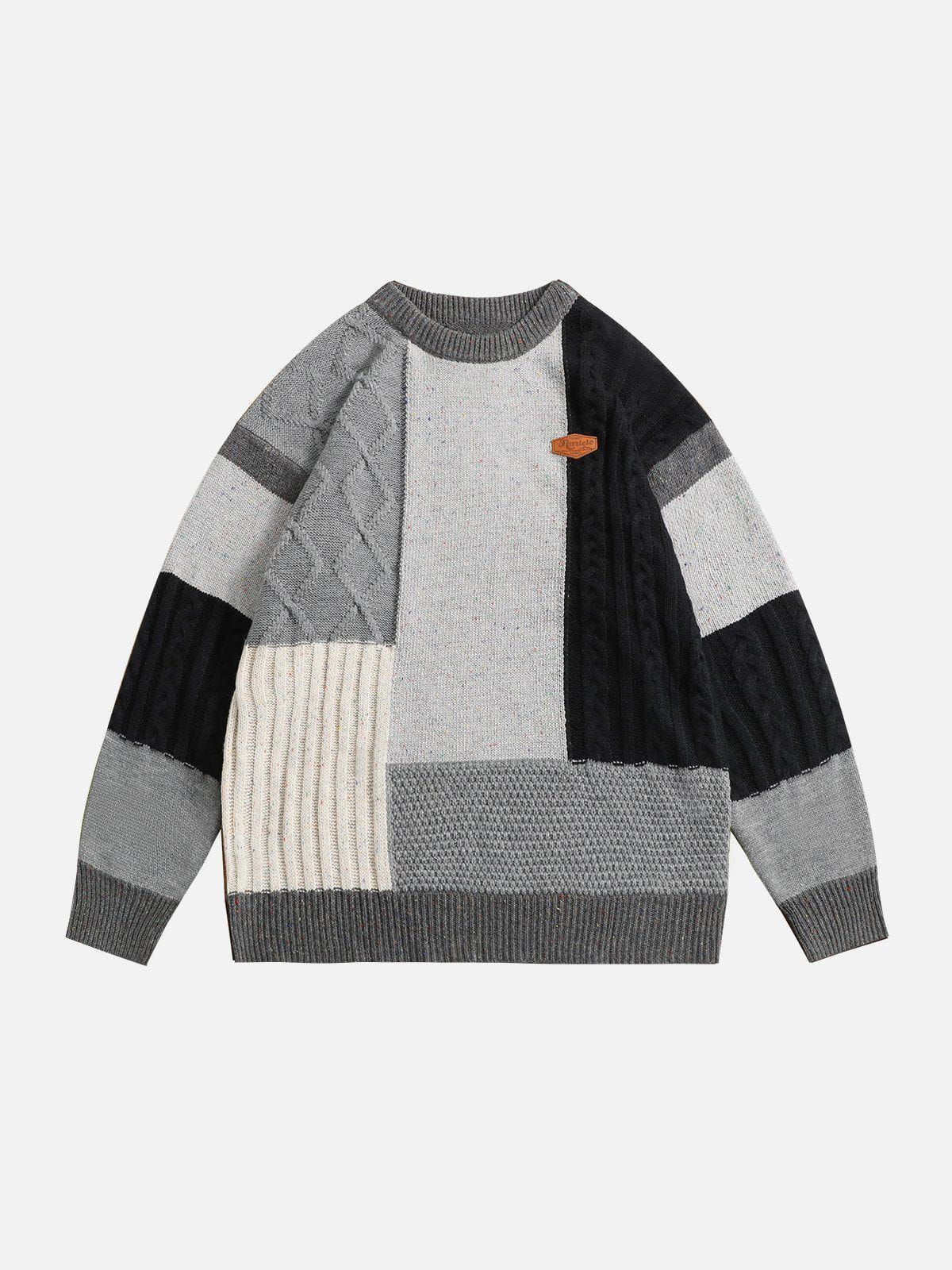 Aelfric Eden Vintage Contrast Patchwork Sweater sold by Aelfric Eden product image thumbnail 3
