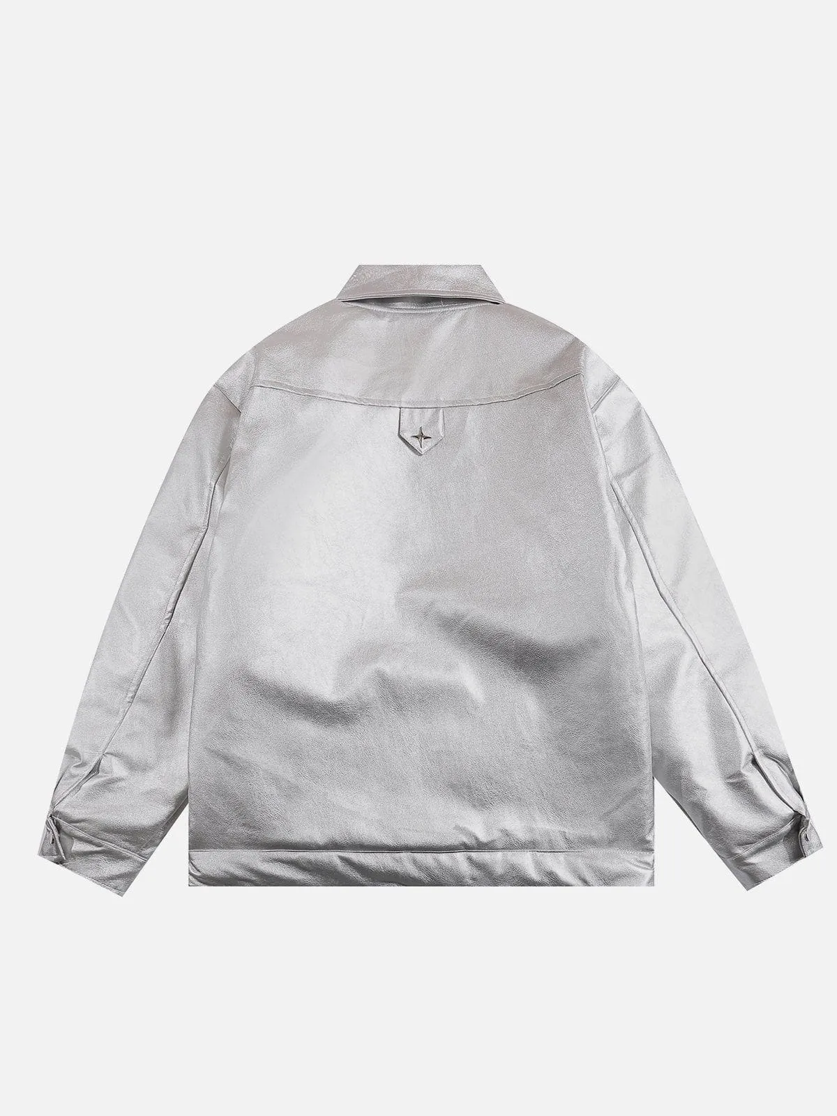 Aelfric Eden Shiny Futuristic Faux Leather Jacket sold by Aelfric Eden product image thumbnail 3