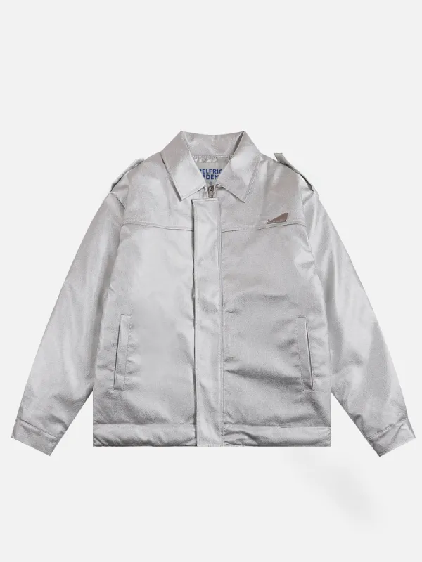 Aelfric Eden Shiny Futuristic Faux Leather Jacket sold by Aelfric Eden