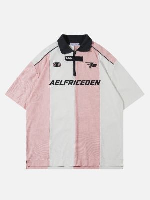 Aelfric Eden Contrast Color Patchwork Polo Tee sold by Aelfric Eden
