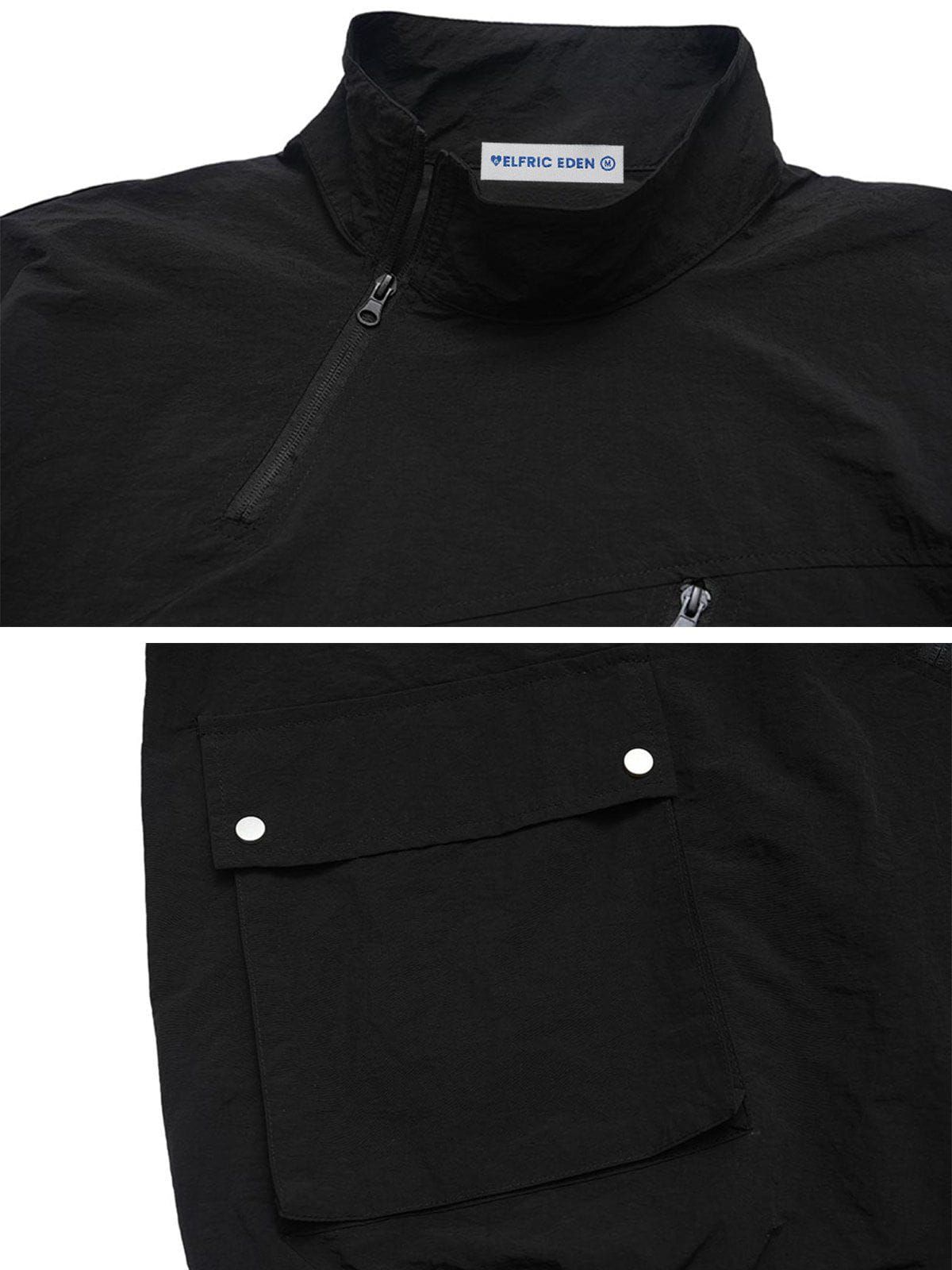 Aelfric Eden Diagonal Zip Stand Collar Sweatshirt sold by Aelfric Eden product image thumbnail 4