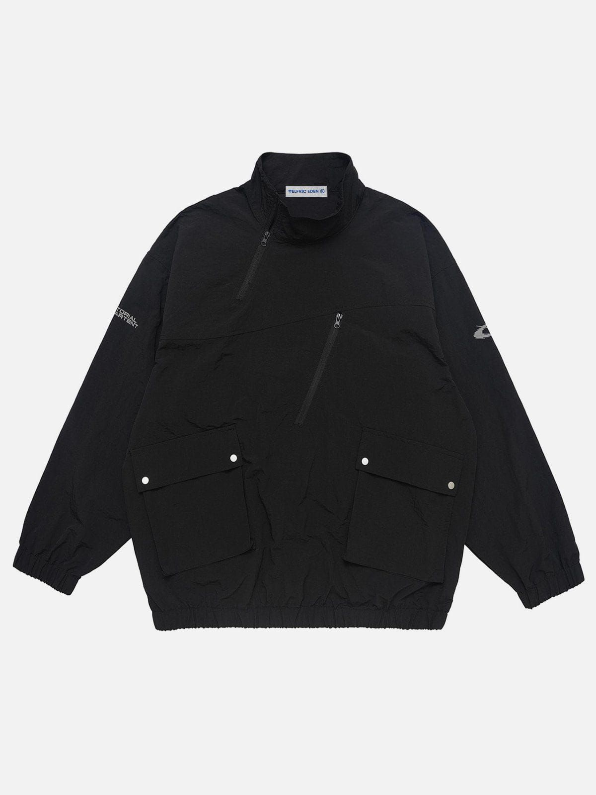 Aelfric Eden Diagonal Zip Stand Collar Sweatshirt sold by Aelfric Eden product image thumbnail 2