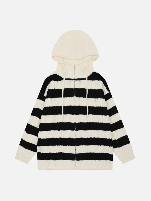 Aelfric Eden Color Blocking Stripe Hoodie sold by Aelfric Eden