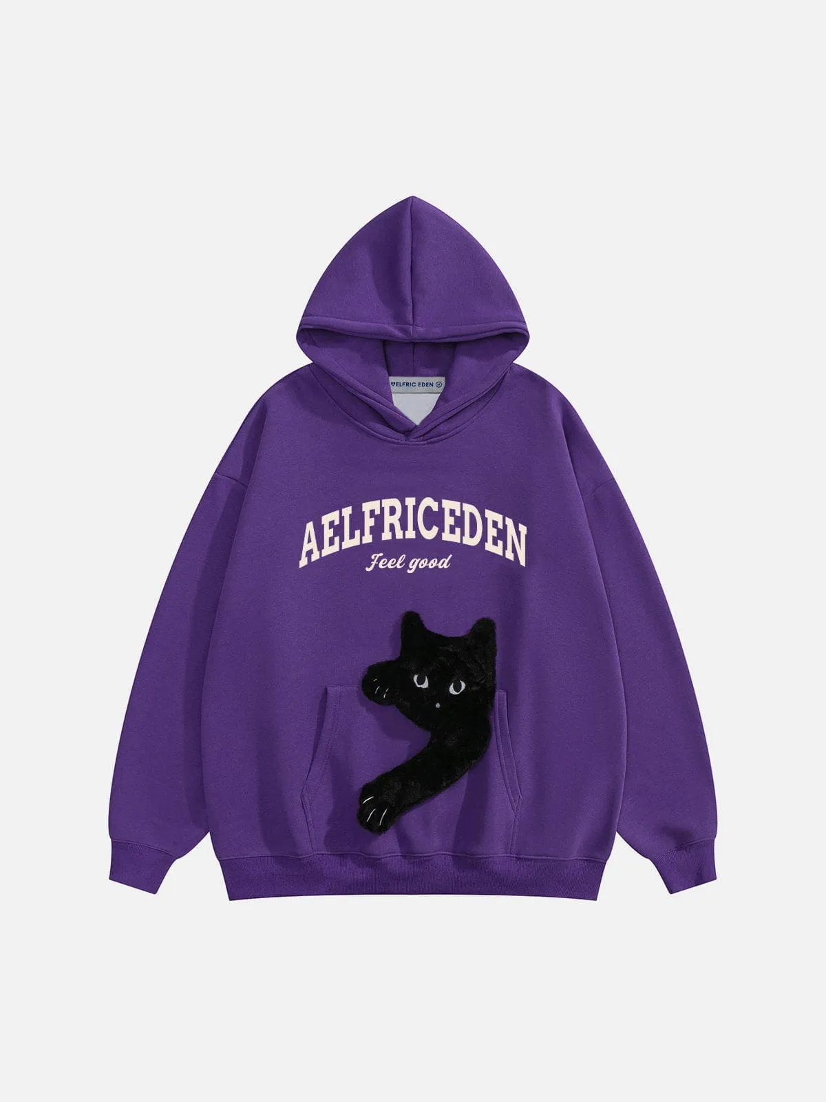Aelfric Eden Cat Towel Embroidery Hoodie sold by Aelfric Eden