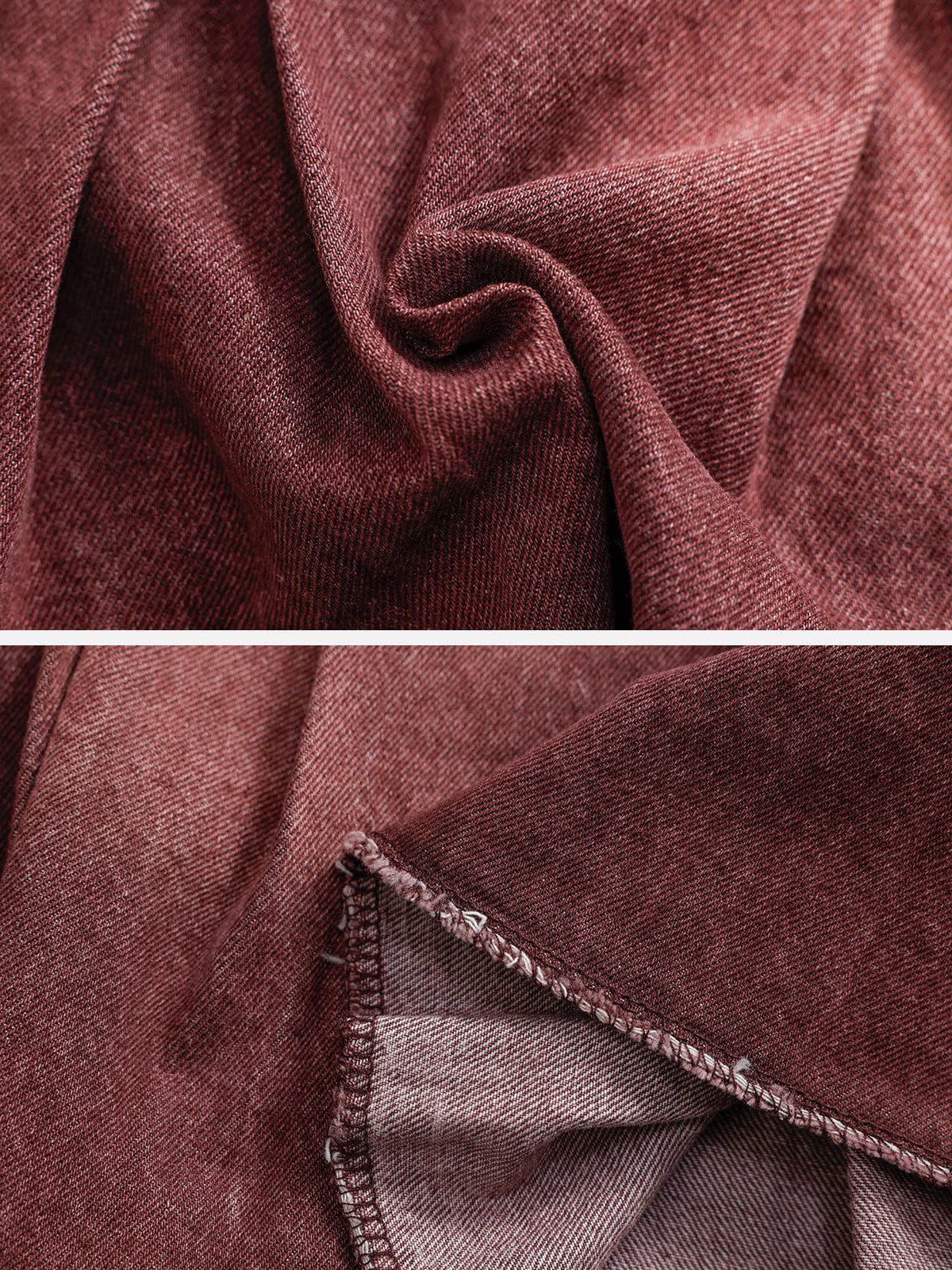 Fringe Denim Pleated Skirt sold by Aelfric Eden product image thumbnail 5