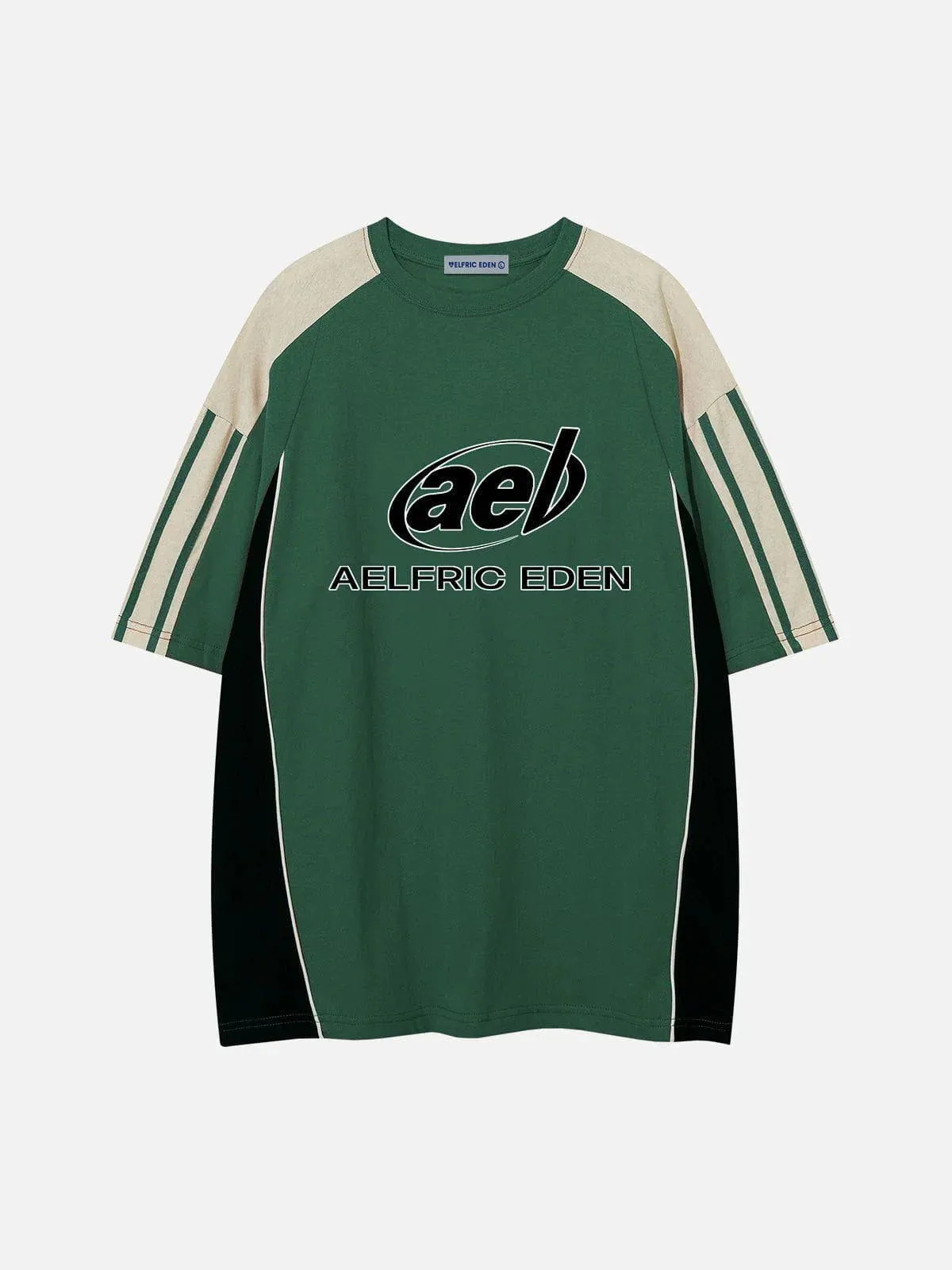 【Aelfric Eden】カラー ブロッキング スエード Tシャツ Aelfric Eden Color Blocking Suede Sweatshirt – Aelfric eden