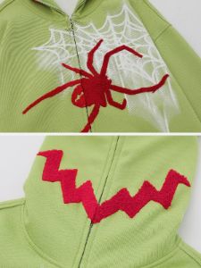 Aelfric Eden Horn Design Spider Flocking Hoodie sold by Aelfric Eden