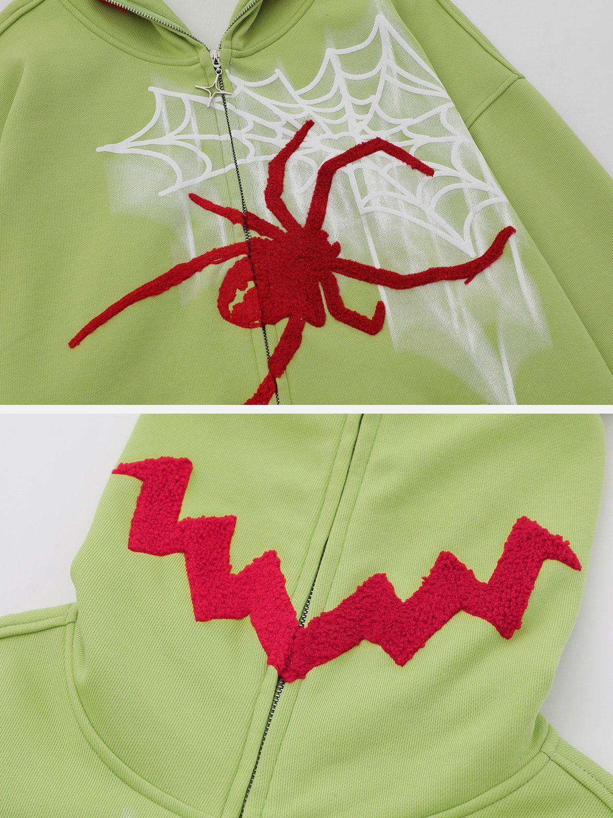 Aelfric Eden Horn Design Spider Flocking Hoodie sold by Aelfric Eden product image thumbnail 4