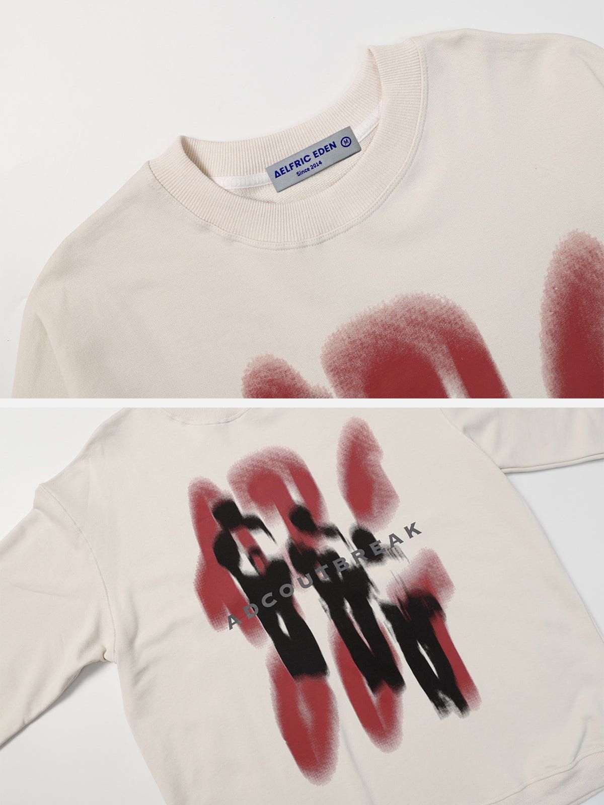 Aelfric Eden Letter Shadow Print Sweatshirt sold by Aelfric Eden product image thumbnail 4