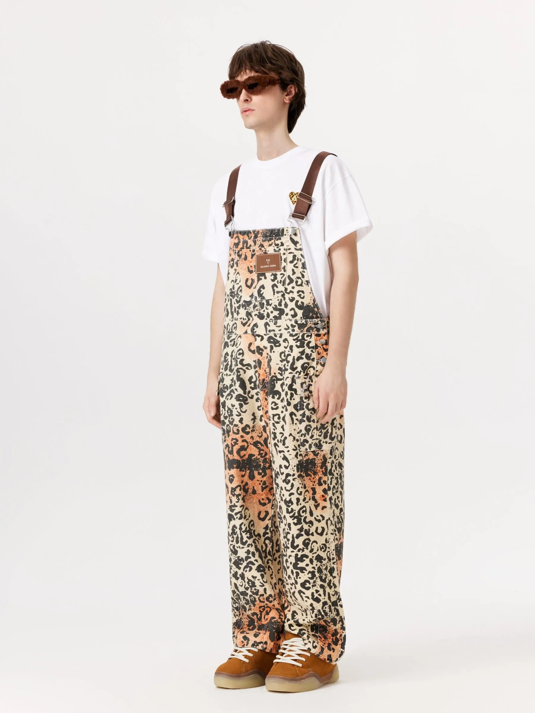 Aelfric Eden Apricot Leopard Overalls sold by Aelfric Eden product image thumbnail 3