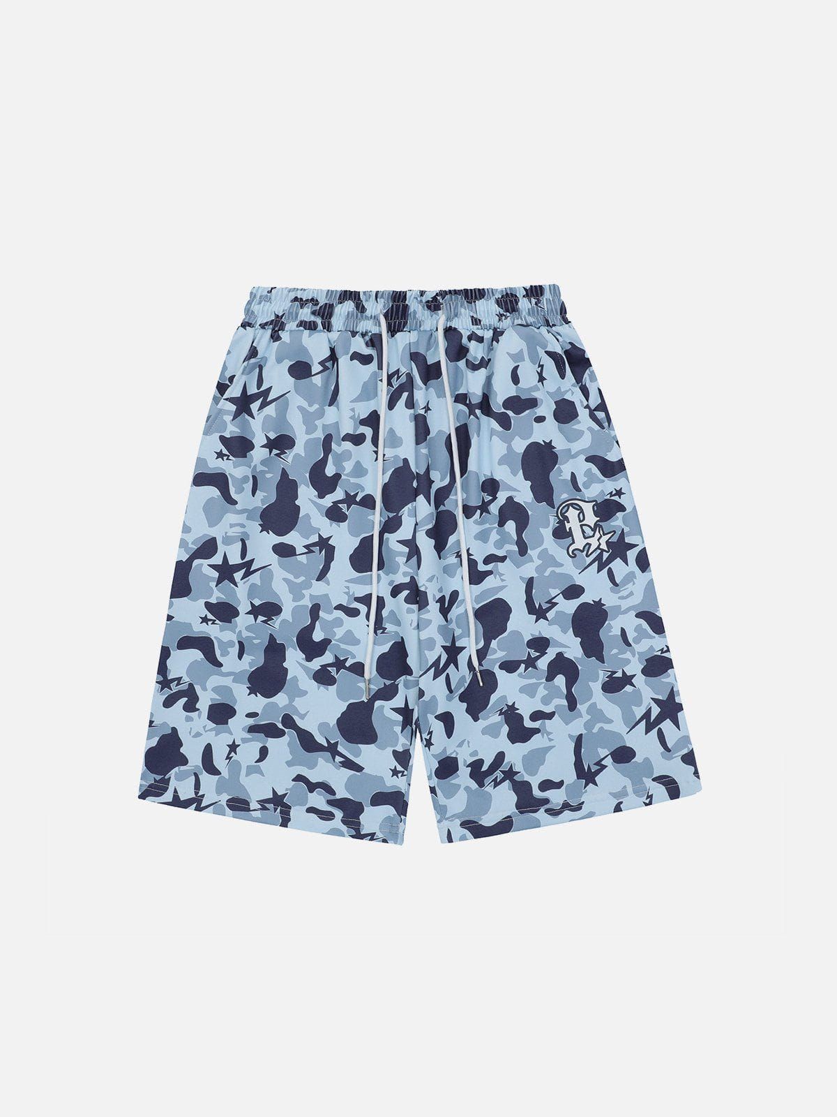 Aelfric Eden Camouflage Star Patchwork Shorts sold by Aelfric Eden