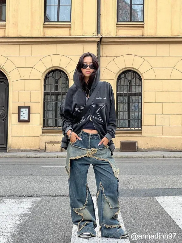 Aelfric Eden Star Washed Zip Up Hoodie sold by Aelfric Eden