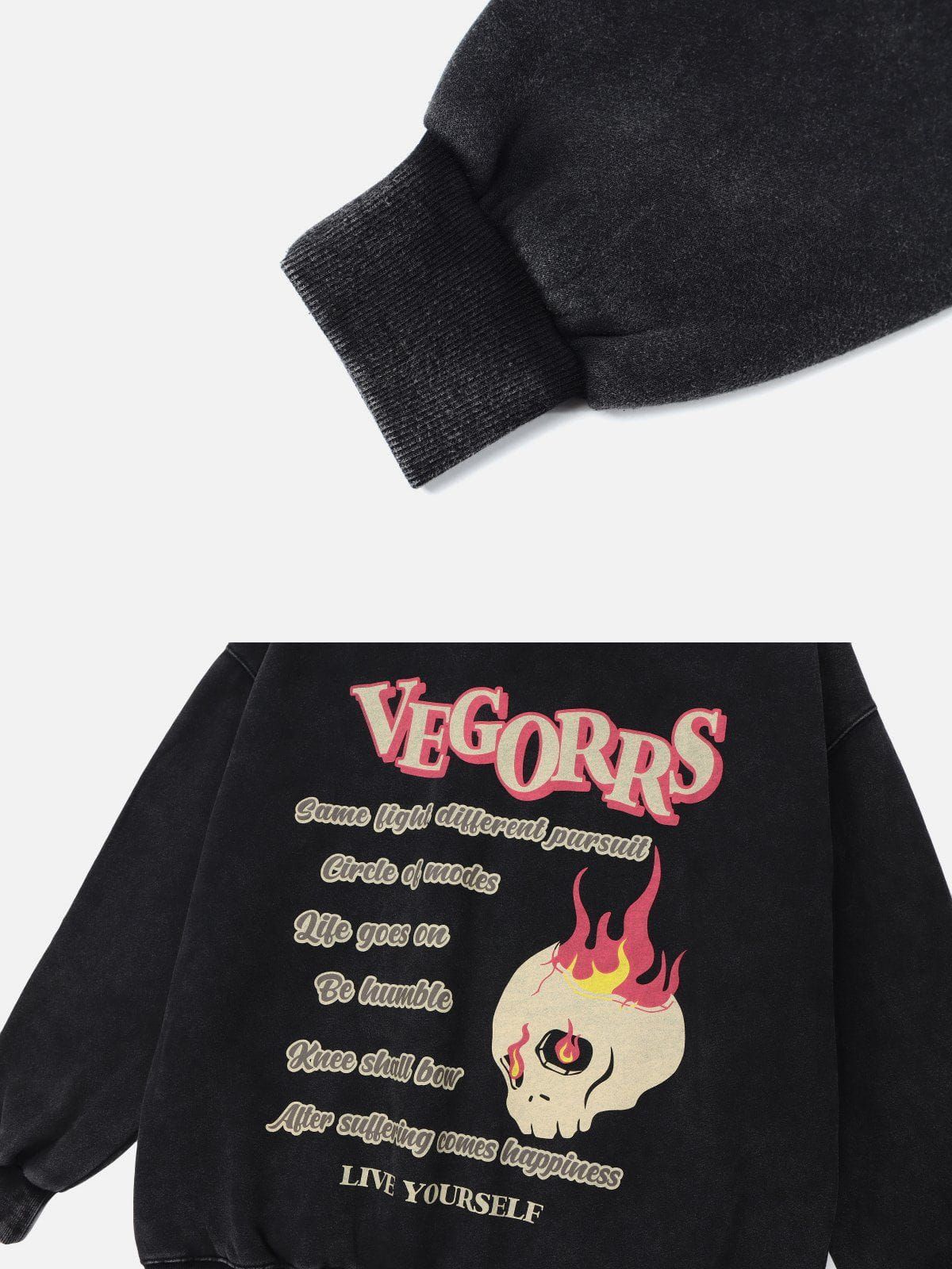 Aelfric Eden Skull Flame Print Hoodie sold by Aelfric Eden product image thumbnail 5