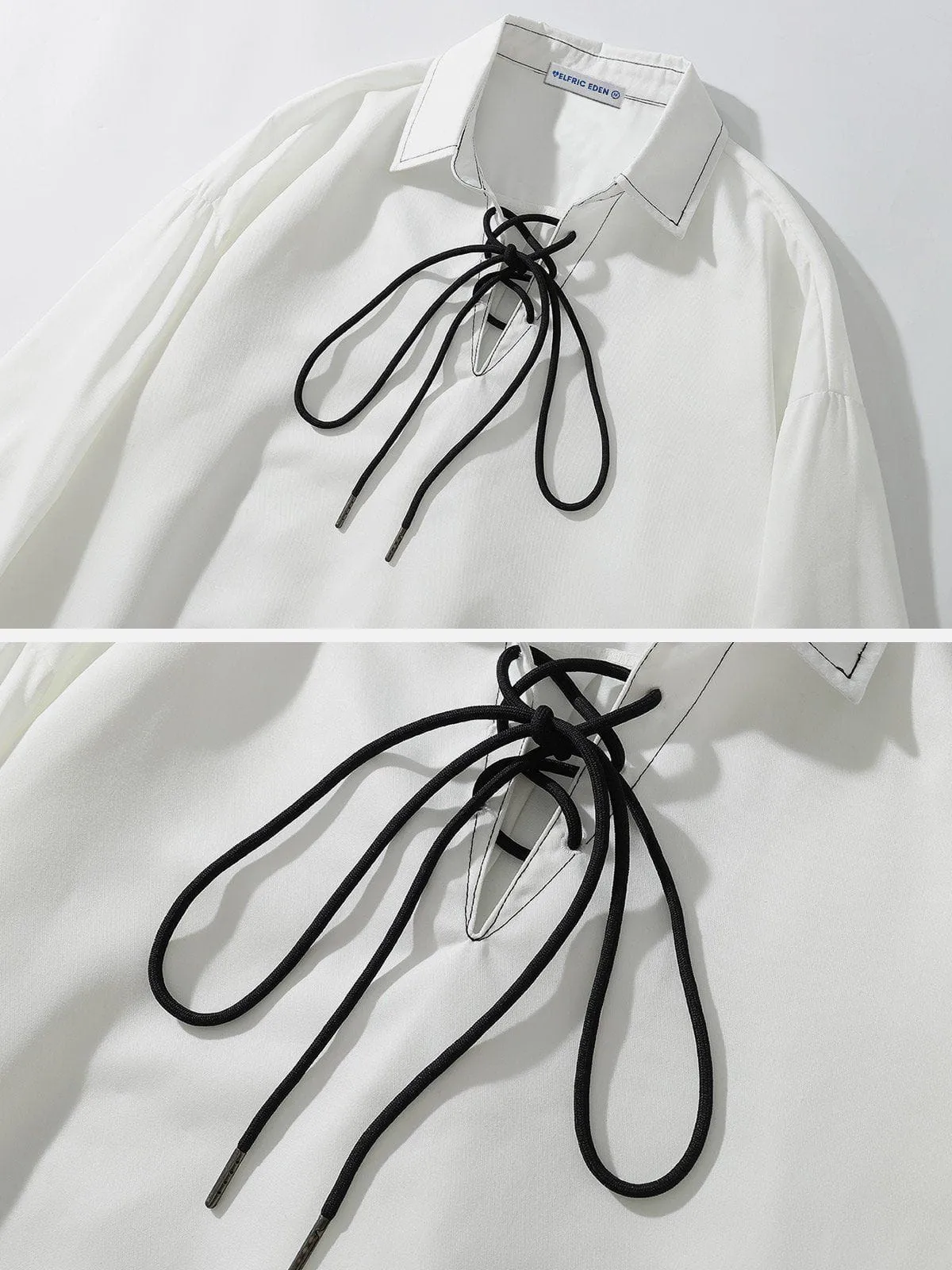 Aelfric Eden Tied Neckline Long Sleeve Shirt sold by Aelfric Eden product image thumbnail 4